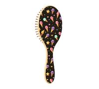 ISAOA Wet Brush - Cepillo desenredante para todo tipo de cabello, cerdas suaves que se deslizan a través de los enredos con facilidad, estrellas de helado moradas y rosas para cabello húmedo y seco