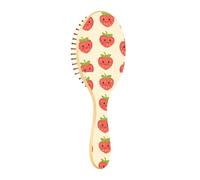 ISAOA Wet Brush - Cepillo desenredante para todo tipo de cabello, cerdas suaves que se deslizan a través de los enredos con facilidad, linda sonrisa fresa para cabello húmedo y seco