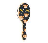 ISAOA Wet Brush - Cepillo desenredante para todo tipo de cabello, cerdas suaves que se deslizan a través de los enredos con facilidad, monos, plátanos, amor por el cabello húmedo y seco