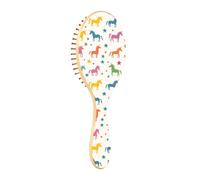 ISAOA Wet Brush - Cepillo desenredante para todo tipo de cabello, cerdas suaves que se deslizan a través de los enredos con facilidad, colorido patrón de unicornio para cabello húmedo y seco