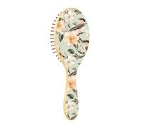 ISAOA Wet Brush - Cepillo desenredante para todo tipo de cabello, cerdas suaves que se deslizan a través de los enredos con facilidad, flor de pájaro gris para cabello húmedo y seco