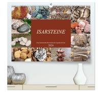 Isarsteine - Eine faszinierende Reise durch das Urgestein der Isar (hochwertiger Premium Wandkalender 2026 DIN A2 quer), Kunstdruck in Hochglanz: Steine der Isar im spannenden Portrait.
