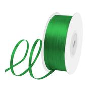 Isaspire Cinta de satén de 1/8 pulgadas de ancho x 100 yardas, cinta verde pequeña perfecta para manualidades, lazos, envoltura de regalos, ramo de flores, día de San Valentín, Navidad y decoración de
