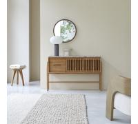 Isaure - Consola de teca maciza y terrazo prémium H 80 x B 126 x T 35 cm