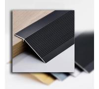 ISAVIA Perfil De Transición para Suelo con Desnivel,Ancho 10cm Tiras De Transición De Piso,Aluminio Reductor De Umbral para Tablones Laminados Azulejos(Black,150cm/60in)