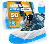 ISC Hygiene & Safety 50 Cubiertas para zapato/Cubrezapatos con suela de 9 gramos, reforzada, antideslizante, extra resistente. Impermeable a líquidos, unitalla, buen ajuste, y Desechables.