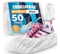 ISC Hygiene & Safety 50 Cubiertas para zapato/Cubrezapatos con suela de 9 gramos, reforzada, antideslizante, extra resistente. Impermeable a líquidos, unitalla, buen ajuste, y Desechables.