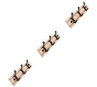 ISCBAFYX 1 Juego de Ganchos para Dormitorio, Percha de Madera de Color Caqui para Cocina, Gancho de, Entrada, Estante de Madera para Colgar, Abrigo, Cuarto de baño, Sombrero de Pared, Estante para el
