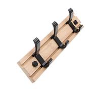 ISCBAFYX 1 Juego de Ganchos para Dormitorio, Percha de Madera de Color Caqui para Cocina, Gancho de, Entrada, Estante de Madera para Colgar, Abrigo, Cuarto de baño, Sombrero de Pared, Estante para el