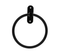 ISCBAFYX 1 Juego de toallero Negro Mate, toallero Negro Mate, Soporte para Tubos, Soporte de Papel para Tubos, Perchas de Ropa Negras, Gancho para Toallas de baño, Colgador de Pared para baño, Anillo