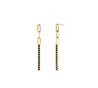 ISCBAFYX 2 Pendientes de Plata de Ley 925 con Borla para Mujer y niña, con circonita Brillante, Pendientes Largos, Pendientes de joyería Brincos yc630 (Color de la Joya: Oro color3)
