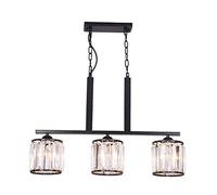 ISCBAFYX 3 Luces E27 Edison Nordic CANDELIER con Sombra Vidrio Simplicidad Moderna Lámpara Metal Minimalista Bar Colgante la cafetería Luz de Techo