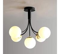 ISCBAFYX 5 Luces, lámpara de Techo Vintage de Bronce Antiguo Sputnik, lámpara de Techo Industrial para Cocina, Comedor, Dormitorio, Estudio, Sala de Estar, 5 Luces