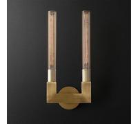 ISCBAFYX Barra de luz de Pared Lineal de Mediados de Siglo para inquilinos, 2 Luces, para Dormitorio, Tubo Largo Dorado, lámpara de Pared para tocador de baño, sobre Espejo, Aplique de Pared