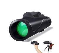 ISCBAFYX Binoculares portátiles Telescopio monocular de Alta Potencia, monocular 40X60 de Alta Potencia y HD con Soporte para teléfono Inteligente BAK4 para observación de Aves, vigilancia