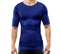 ISCBAFYX Camiseta de compresión sin Costuras para Hombre, Control de Barriga, Adelgazante, Chaleco Corporal, Camiseta sin Mangas Transpirable