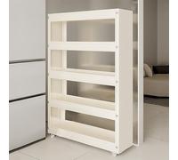 ISCBAFYX Cocina extraíble con Ruedas Delgada, Estrecha, con Ruedas, Acero al Carbono de Varios Niveles para refrigerador, baño y Cuarto de Lavado (15,7" x 4,7" 52,7")