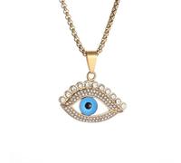 ISCBAFYX Collar Fascinante Cadena Colgante Hombres Mujeres Joyas Evil Ojo Pense Collar de Ojo de Dios Hombres Mujeres