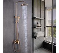 ISCBAFYX Ducha de Mano de Cobre Antiguo, Grifo de Ducha de Acero Inoxidable, Juego de Ducha de Lluvia Retro, de Ducha de baño, Experiencia de Cascada