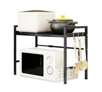 ISCBAFYX Estante Ajustable para tostadora de microondas: Estante de Almacenamiento de Cocina de Metal Resistente, despensa Extensible, Ahorro de Espacio Ajustable en Altura para cocinas pequeñas