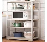 ISCBAFYX Estante De Almacenamiento De Cocina, Estante Abierto Estante Práctico De Gran Capacidad Soporte para Microondas Estación De Trabajo Café (Color:, Tamaño 60X30X126cm)
