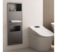 ISCBAFYX Estante de Almacenamiento de Papel higiénico Empotrado, Cubo de Basura Oculto montado en la Pared con alcoba incorporada para Cocina, Sala de Estar y Dormitorio