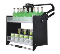 ISCBAFYX Estante desplegable para gabinete Superior de Cocina, Organizador de gabinete Resistente, Espacio de Almacenamiento Grande de 2 Niveles (56,4x30,5x56cm)