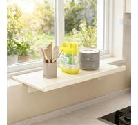 ISCBAFYX Estante magnético Extra Ancho para alféizar de Ventana, Extensor de encimera de Acero al Carbono sin Taladro con barandilla para Cocina, baño, Oficina y Almacenamiento de Plantas (15,7x9,8
