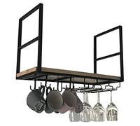 ISCBAFYX Estante para Colgar en el Techo para Copas de Vino y Utensilios de Cocina - Solución de Almacenamiento versátil Bar Garaje Restaurante Cocina 60x30x50cm Soporte para Flores Colgador para
