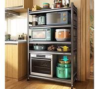 ISCBAFYX Estante para microondas, Estante Multifuncional para Panadero de Cocina, Almacenamiento Giratorio, estantes Ajustables para Trabajo Pesado, 90cm