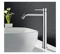 ISCBAFYX Grifo Cromado para Lavabo de baño, Grifo Monomando para Lavabo, Estilo del Norte de Europa, latón Total, caño Curvo