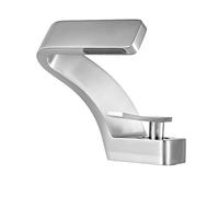 ISCBAFYX Grifo de baño Cromado de un Solo Orificio para Montaje en Cubierta - Grifo Mezclador Curvo de Agua fría y Caliente para Lavabo con Opciones de Acabado Multicolor (Cepillado)