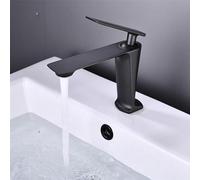 ISCBAFYX Grifo de baño, Grifo de Lavabo de baño, Grifo de Lavabo de baño, Mezclador de Agua fría y Caliente, Grifo de Lavabo de baño, Grifo Monomando, montado en Cubierta, Grifo Alto/Corto (Color: