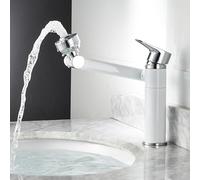 ISCBAFYX Grifo de baño, Grifo de Lavabo de baño, grifos de Lavabo giratorios 360, Grifo Mezclador de baño, Grifo de Fregadero, Grifo Monomando, Grifo de Cascada frío y Caliente de un Solo Orificio
