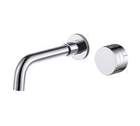 ISCBAFYX Grifo de baño, Grifo de Lavabo de baño montado en la Pared, Grifo de baño Monomando de latón con caño Giratorio 360, grifos mezcladores de Agua fría y Caliente (Plata)
