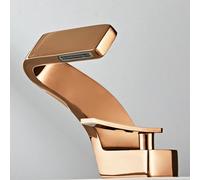 ISCBAFYX Grifo de baño Grifos para Lavabo en Cascada Mezcladores para Lavabo de baño Latón, Grifos Monomando para Lavabo de baño Mezcladores de Oro Rosa