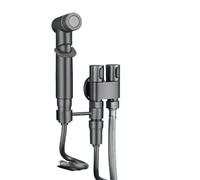 ISCBAFYX Grifo de bidé de latón, Juegos de válvulas de ángulo de Doble Salida, Juego de rociador Dorado de Mano para Inodoro, Accesorios de baño para Lavado(03)