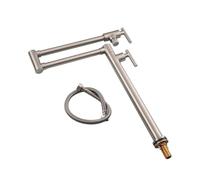 ISCBAFYX Grifo de Cocina Comercial de latón, Montaje en Cubierta, Dos manijas, llenador de Olla Plegable, Solo Agua fría, operación Flexible