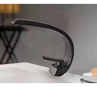 ISCBAFYX Grifo de Lavabo de Agua fría y Caliente, Grifo de Lavabo de encimera de baño, Grifo de Lavabo Gris