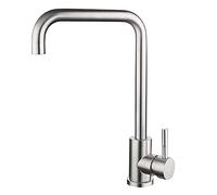 ISCBAFYX Grifos de baño de Cocina, Grifo Cepillado, grifos de Fregadero comerciales giratorios de 360 Grados, Mezclador de Agua fría y Caliente con Orificio de una Sola manija con Manguera de