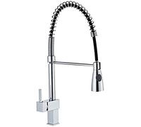 ISCBAFYX Grifos Grifos, Todo Cobre Grifo de Cocina Grifo de Lavabo Extraíble Caliente y Frío Fregadero del Hogar Fregadero Teleless Grifo a Prueba de Salpicaduras