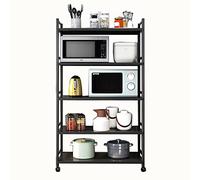 ISCBAFYX Isla de Cocina, Estante Multifuncional para Panadero de 5 Niveles, Soporte para microondas con Ruedas rodantes, estantes de Almacenamiento, 55 cm