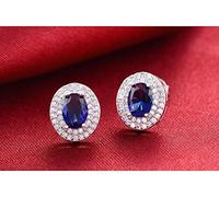 ISCBAFYX Jewellery Pendientes de Plata para Mujer, aretes de circón ovalados para Mujer, Fiesta de Boda, joyería Boucle D'Oreille Femme Bijoux de E667