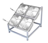 ISCBAFYX Juego de especieros, Almacenamiento de Acero Inoxidable para organización de Cocina, Salsas, ensaladas e Ingredientes Ideales - Rejilla