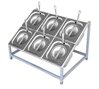 ISCBAFYX Juego de especieros con Rejilla, Almacenamiento de Acero Inoxidable para organización de Cocina, Salsas, ensaladas e Ingredientes Ideales