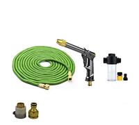 ISCBAFYX Juego de manguera de jardín con inyector de agua expandible, rociador mágico de pistola de lavado de autos de riego a alta presión ampliamente utilizado (juego de mangueras verdes, 50 pies-13