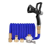 ISCBAFYX Juego de Manguera de jardín telescópica, Tubo mágico de plástico para Lavado de Autos de Alta presión, Pistola de Agua para Bomberos, Suministros de riego, 3 Veces ampliamente
