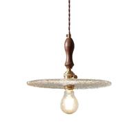 ISCBAFYX Lámpara Colgante de Cristal con patrón triturado de Personalidad Creativa, lámpara de araña de Estilo Retro nórdico, luz Colgante de un Solo Cabezal con Base E27, Accesorios de iluminación