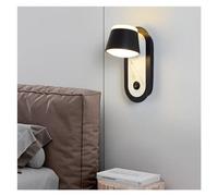 ISCBAFYX Lámpara de Pared, con Luces de Pared Lámpara de Pared de cabecera para el hogar Aplique Sala de Estudio Iluminación Interior Luminaria LED giratoria Negra