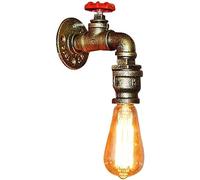 ISCBAFYX Lámpara de Pared de tubería de Agua de Hierro Forjado Industrial Steampunk única con Casquillo E27, Aplique de Pared Vintage, lámpara de Pared, lámparas de Pared Interiores y Apliques para